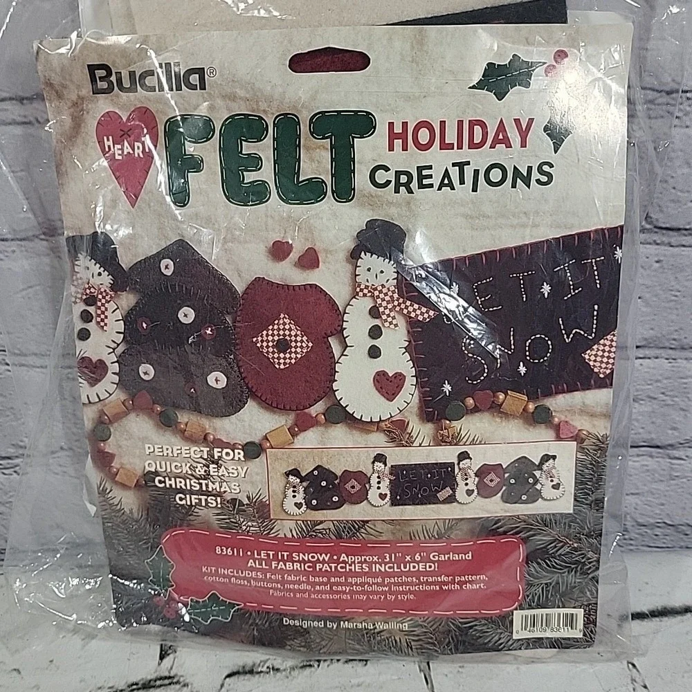 Bucilla‎ Heart Felt Kit Holiday Creations Let It Snow 31